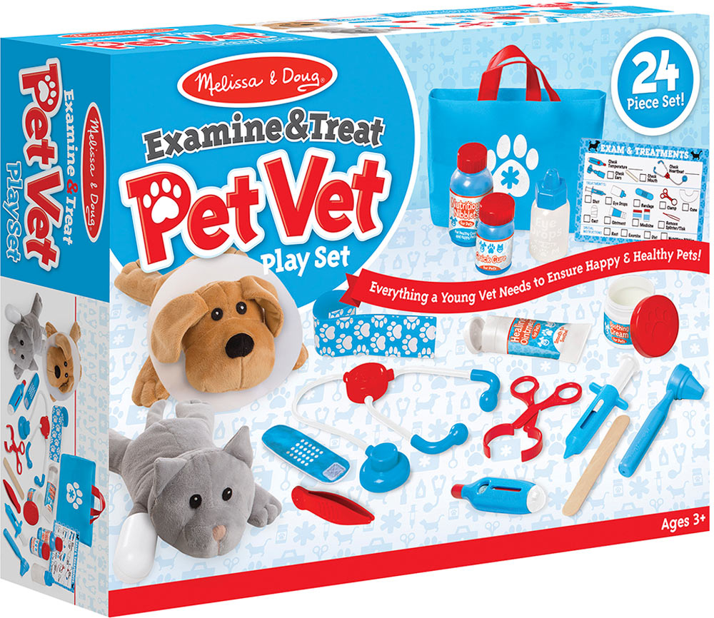 Melissa Doug Examine Treat Pet Vet Play Set