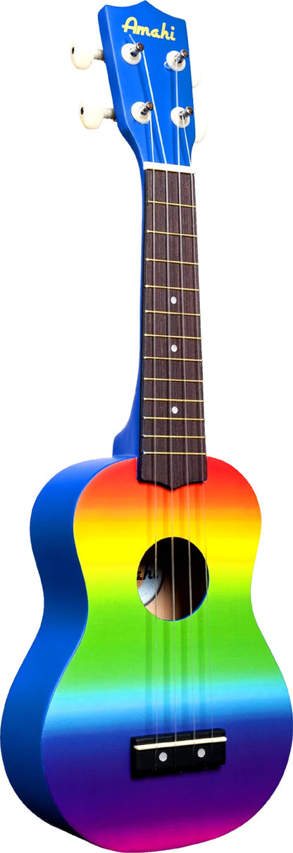 Amahi Rainbow Gradient Ukulele, Soprano