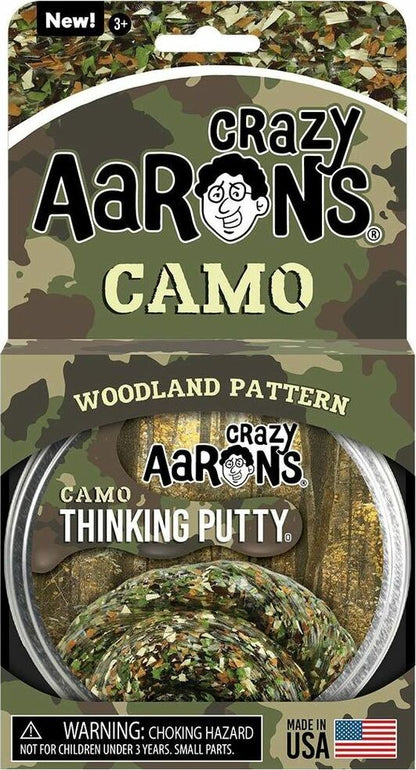 Woodland Camo Trendsetter Thinking Putty 4" Tin