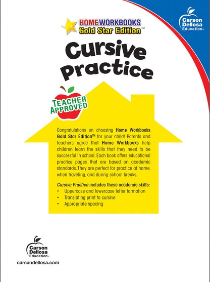 Cursive Practice, Grades 2 - 3: Gold Star Edition