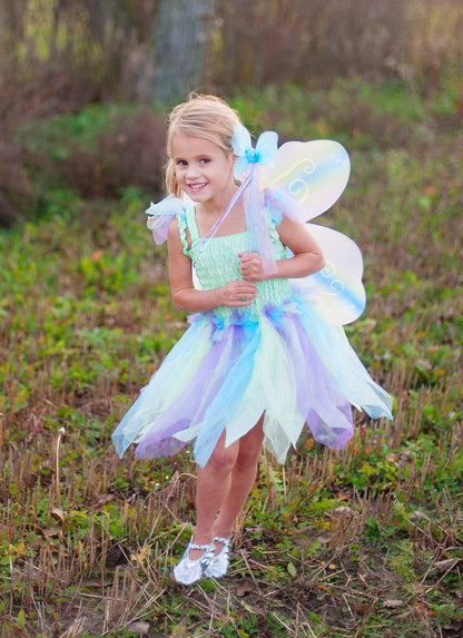 Butterfly Dress with Wings and Wand