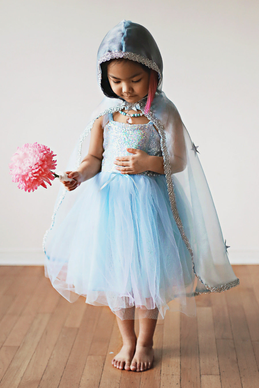 Blue Snow Queen Cape (Size 3-4)