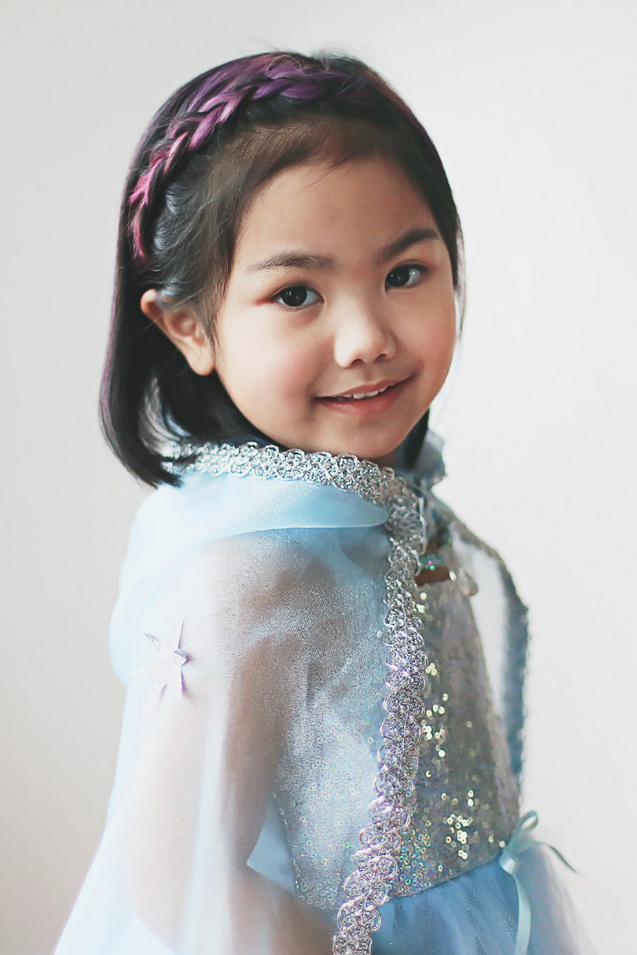 Blue Snow Queen Cape (Size 3-4)