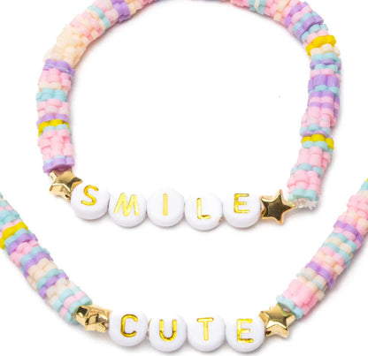 Cute Smile Necklace & Bracelet Set (2pc)