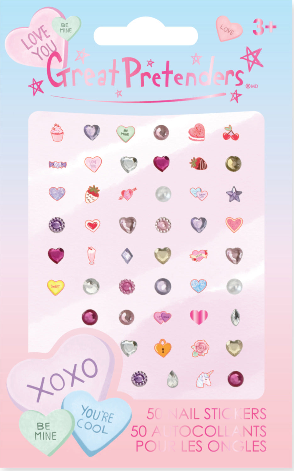 Candy Heart Nail Stickers