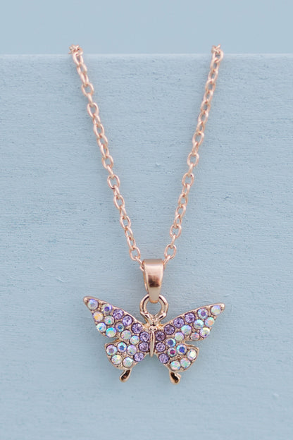 Boutique Butterfly Gem Necklace