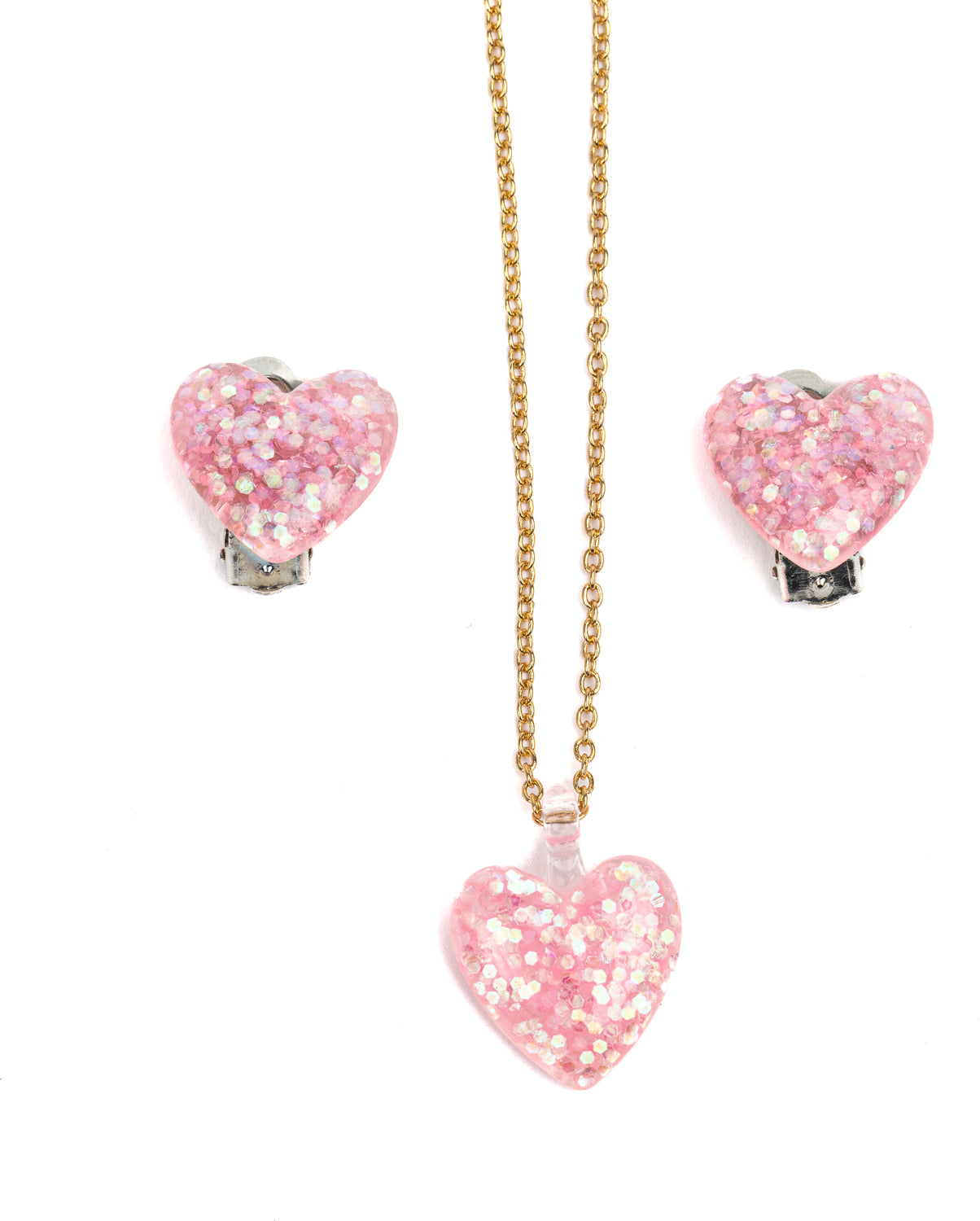 Boutique Glitter Heart Necklace (assorted)