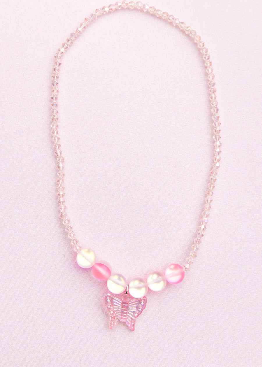 Boutique Holo Pink Crystal Necklace