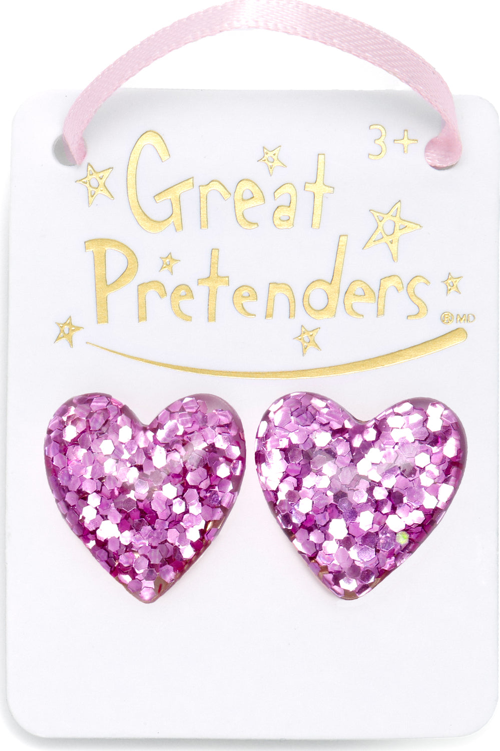 Boutique Glitter Hearts Clip On Earrings (assorted)