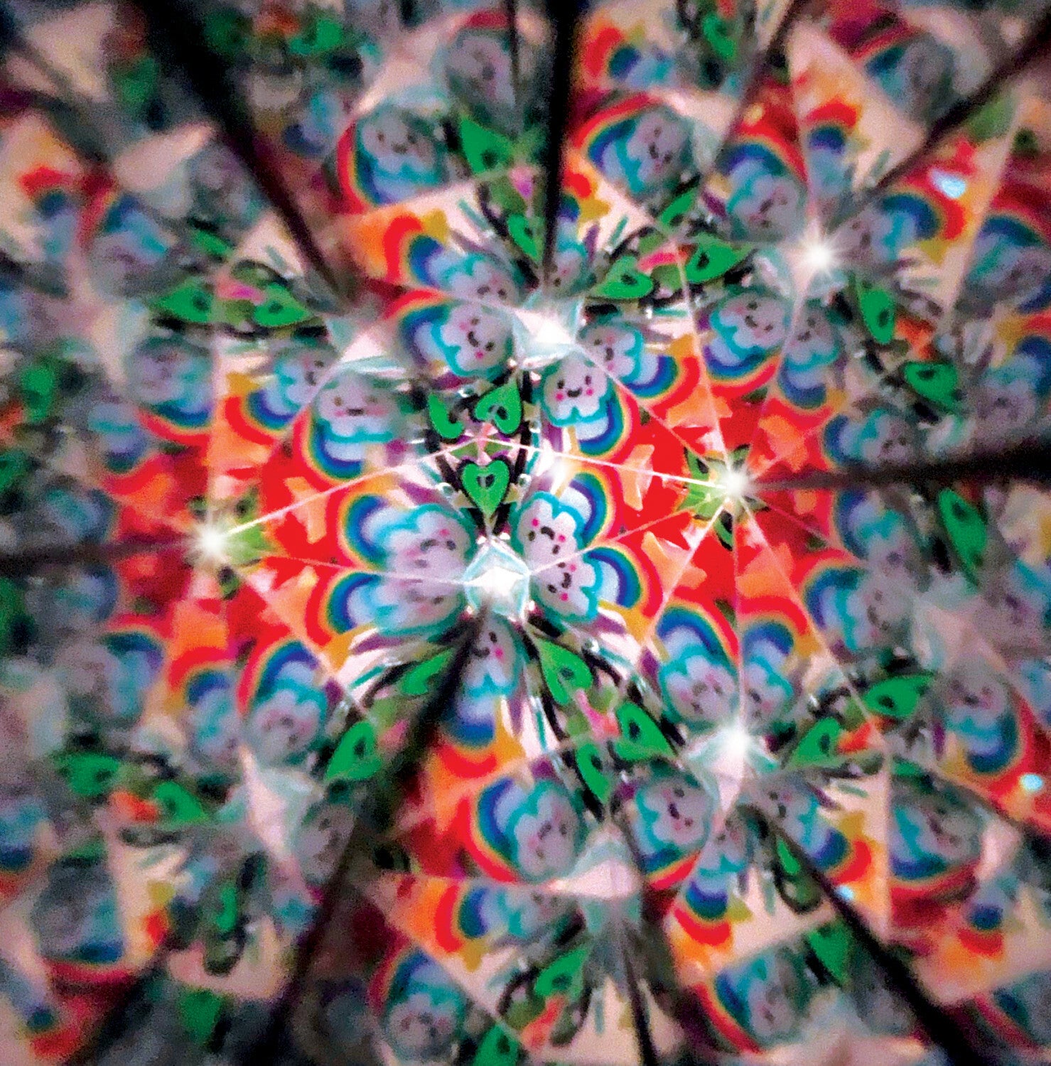 Outlet Red Swirled Kaleidoscope