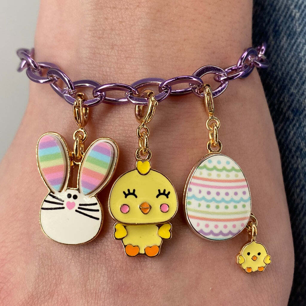 Gold Rainbow Bunny Charm