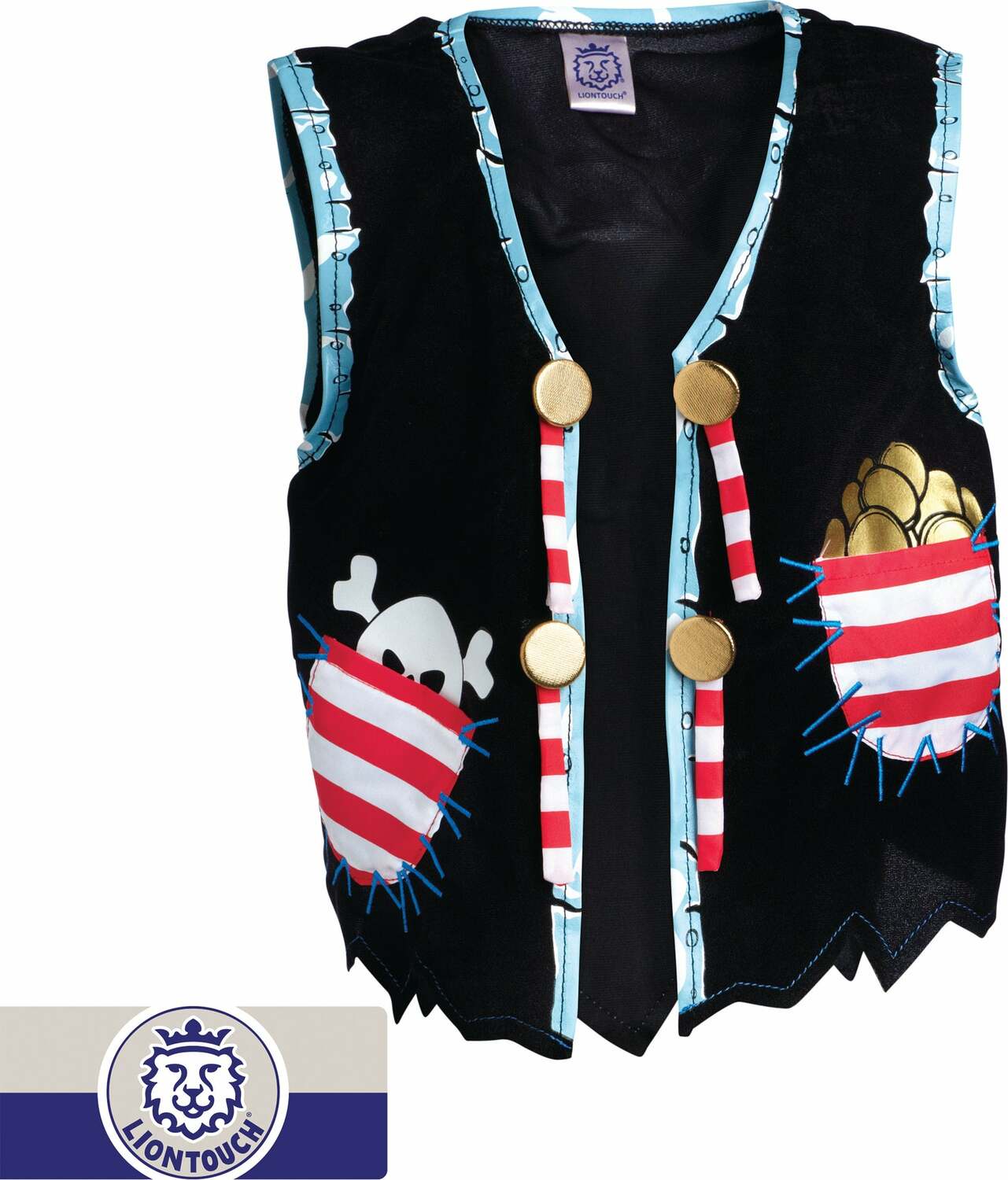 Liontouch Pretend-Play Dress Up Costume Red Stripe Pirate Vest