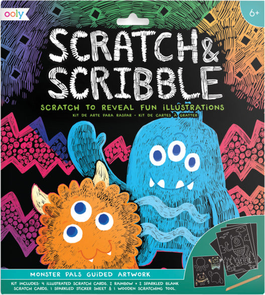 Monster Pals Scratch And Scribble Scratch Art Kit