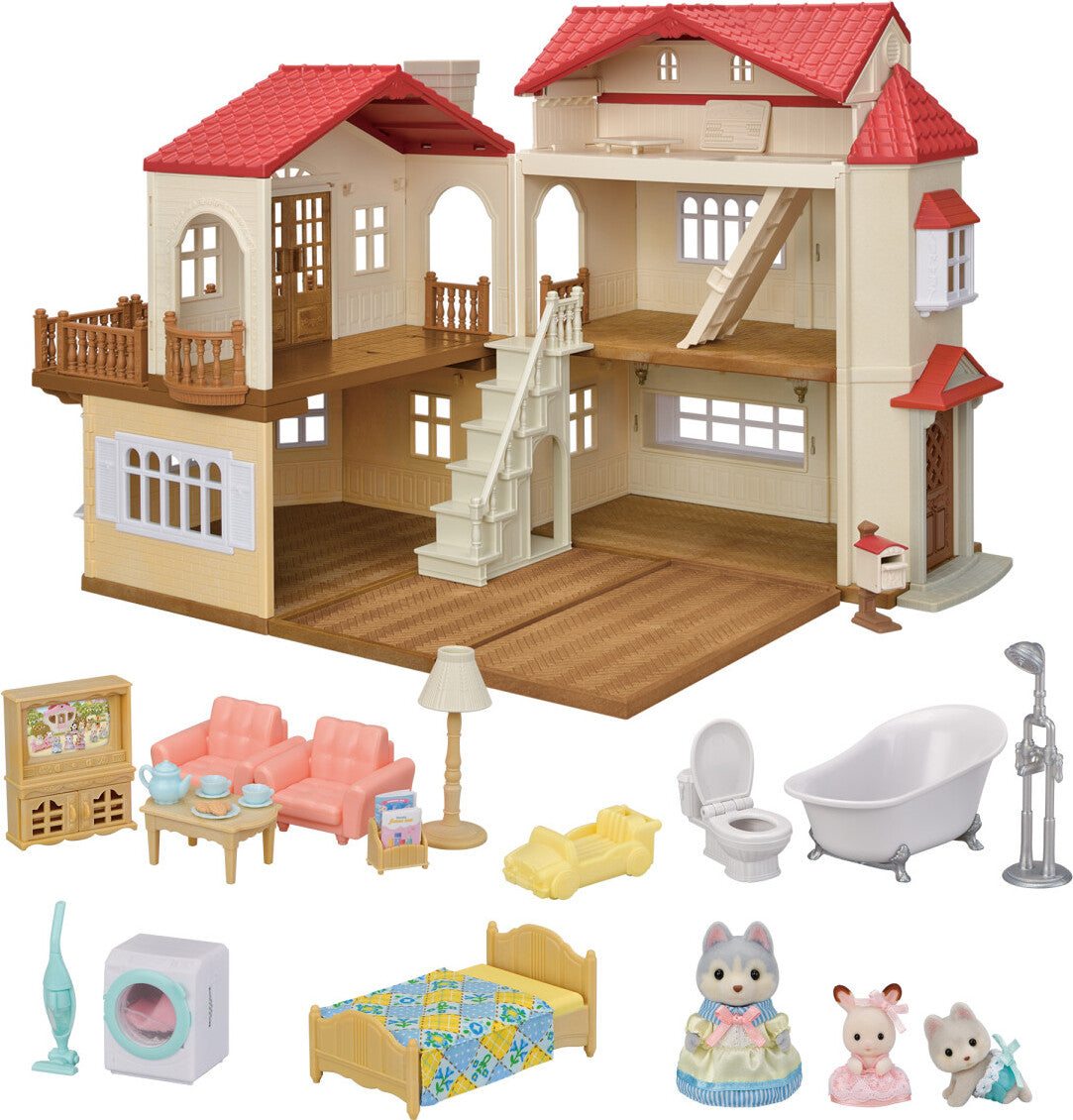 Calico Critters Red Roof Country Home Gift Set-Secret Attic Playroom