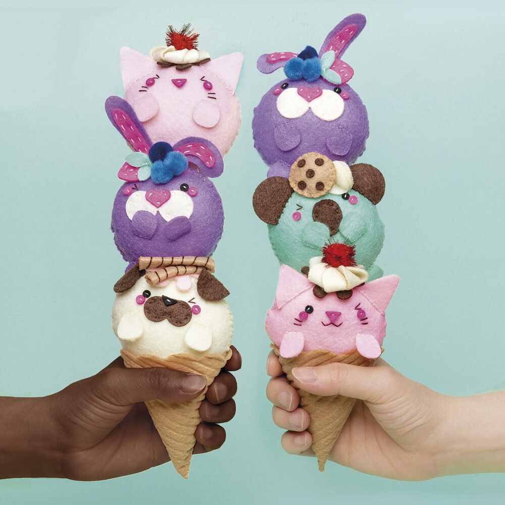 Sew Your Own Ice Cream Animals