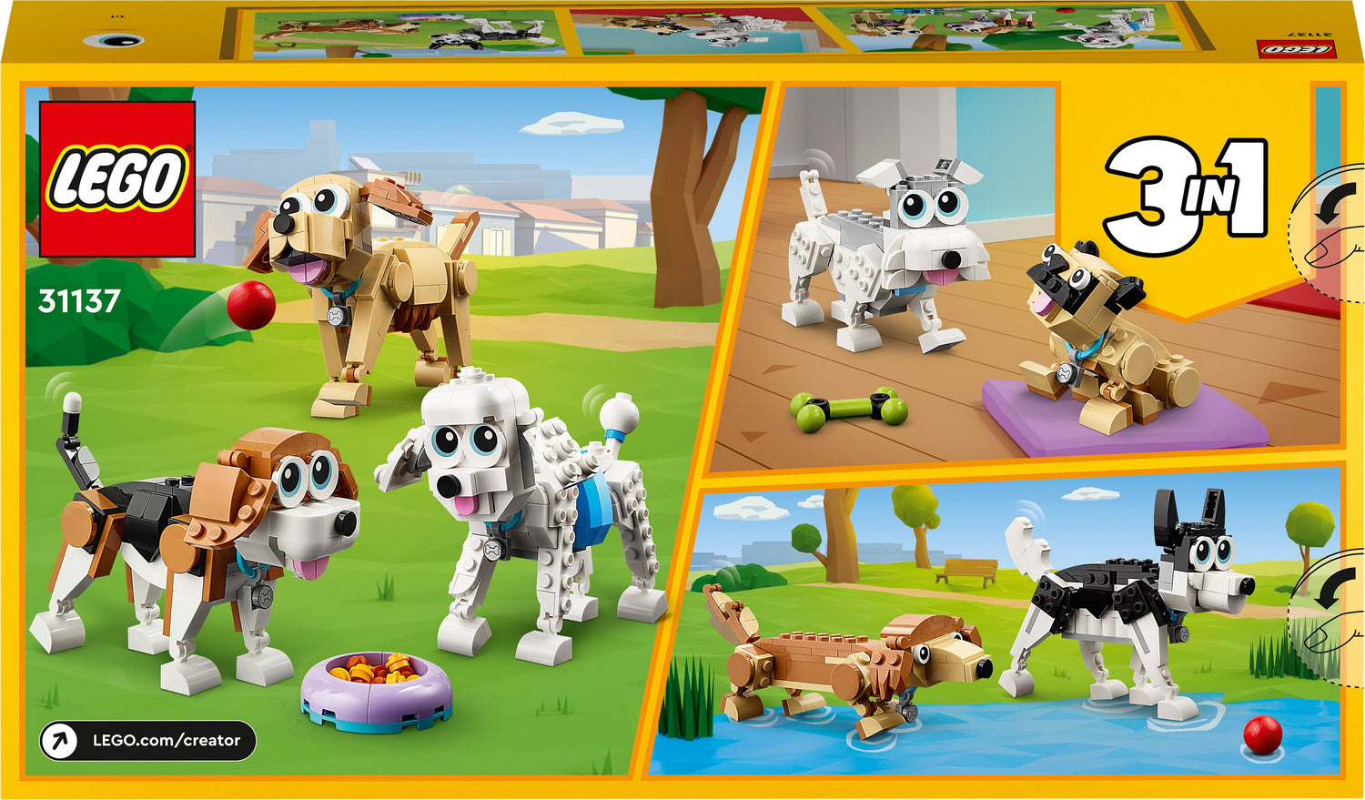 LEGO® Creator 3-in-1: Adorable Dogs Animal Toys