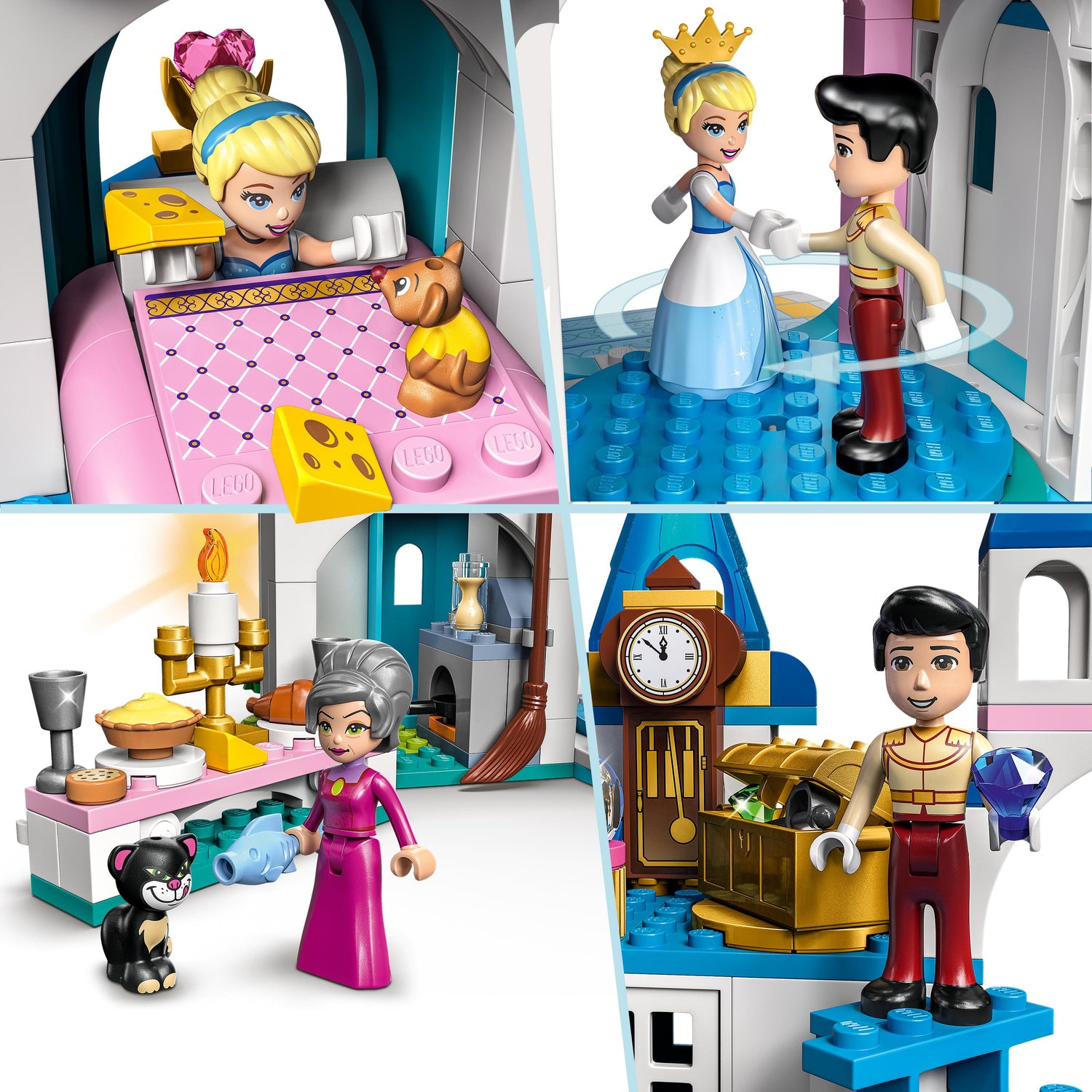 Disney Cinderella and Prince Charming’s Castle 43206 Building Set 2024 (365 Pcs)