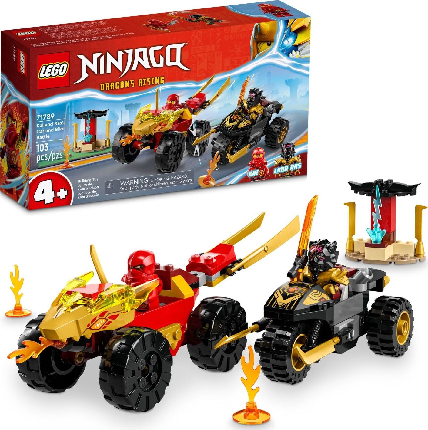 LEGO® Ninjago: Kai and Ras's Car and Bike Battle