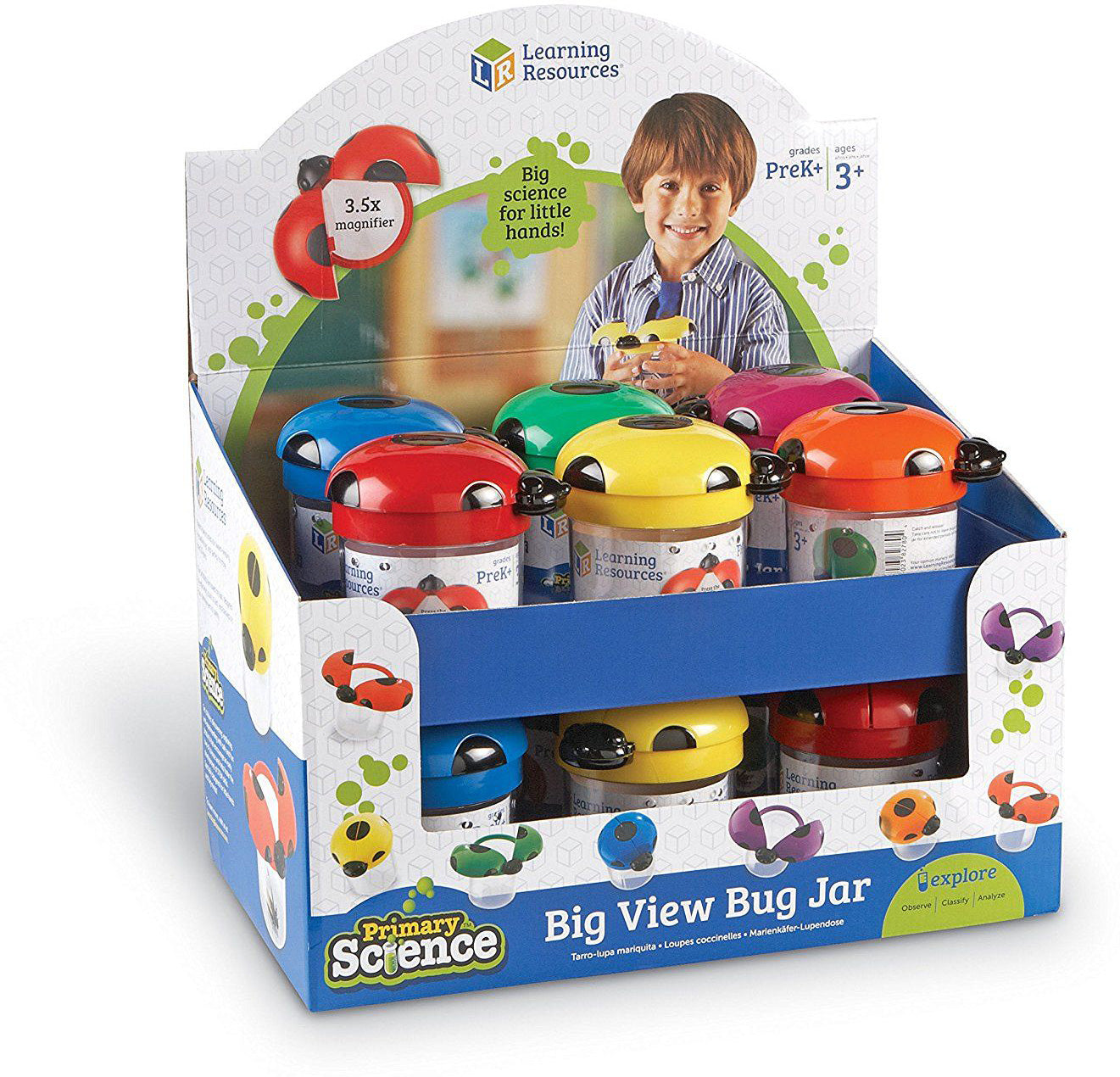 Primary Science® Big View Bug Jars Set of 12