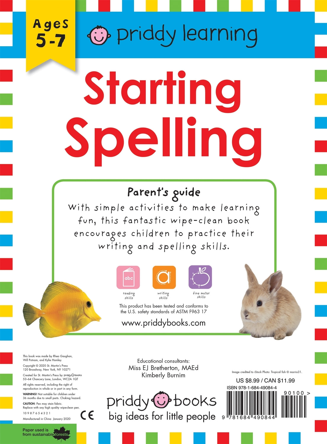 Wipe Clean Workbook: Starting Spelling: An introduction to spelling with 48 pages of practical exercises to do many times over