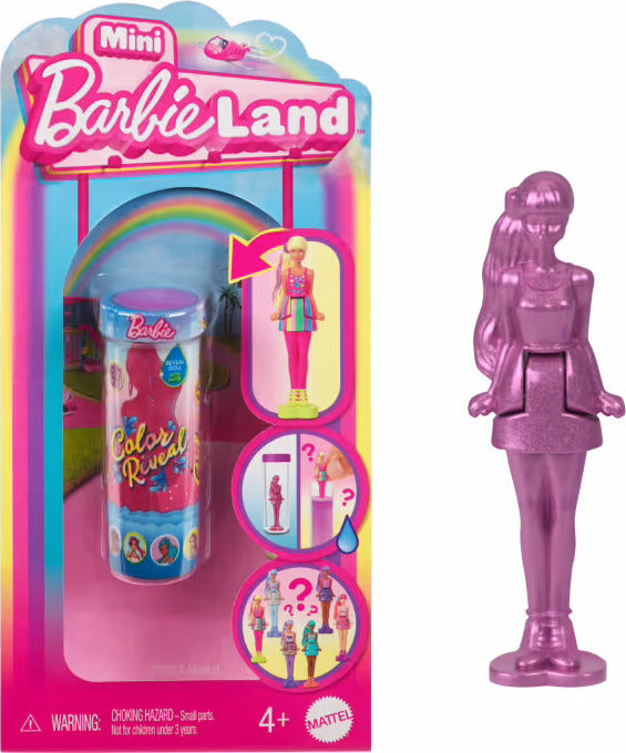 Barbie Mini Barbieland Color Reveal Dolls, 1.5-Inch Doll with Surprise Water Reveal (assorted)