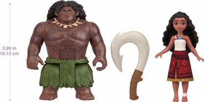 Disney Moana 2 Moana & Maui Ocean Adventures 2-Pack Small Dolls & Accessory Set