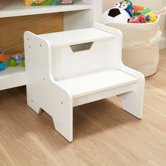 Wooden Step Stool - White