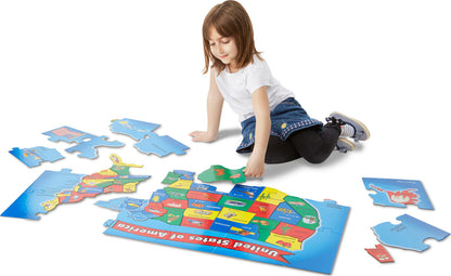 U.S.A. (United States) Map Floor Puzzle - 51 Pieces