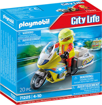 Playmobil Rescue Motorcycle with Flashing Light