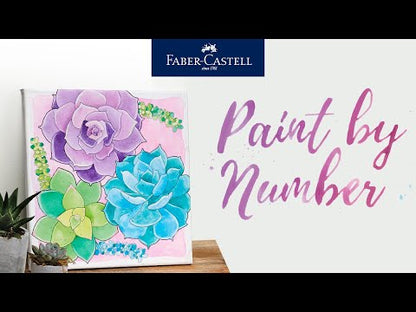 Watercolor Paint by Number Succulents