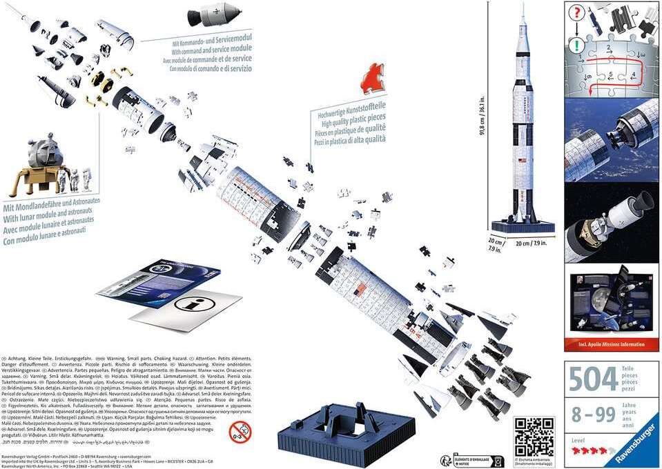 Apollo Saturn V Rocket (440 pc Puzzles)