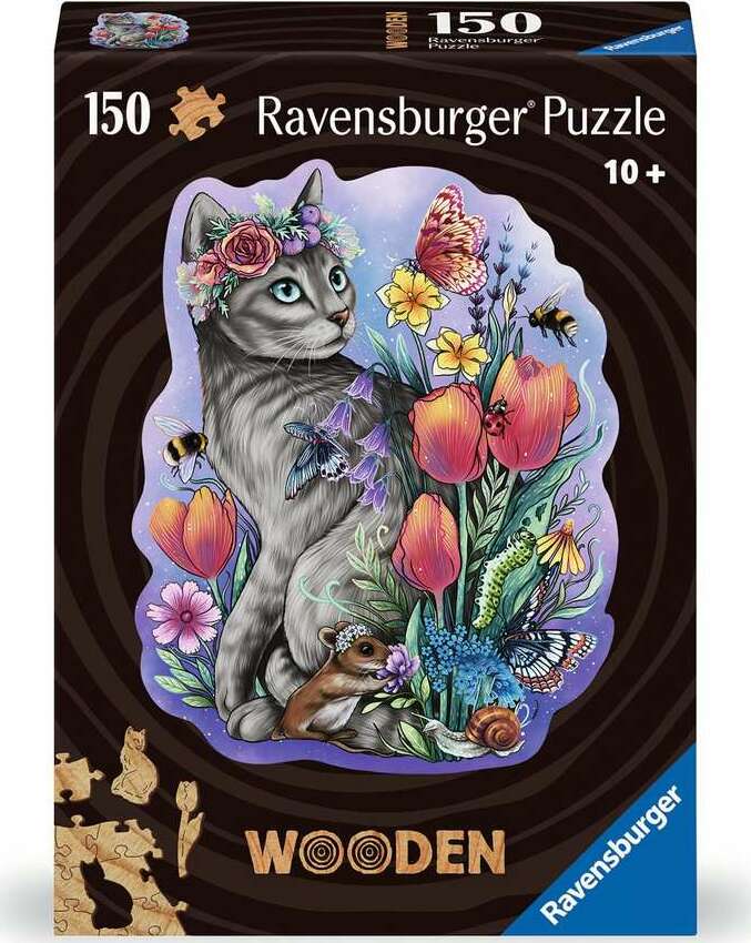 WOOD: Lovely Cat (150 Piece Puzzle)