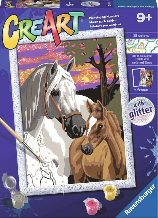 CreArt: Sunset Horses Paint by Number