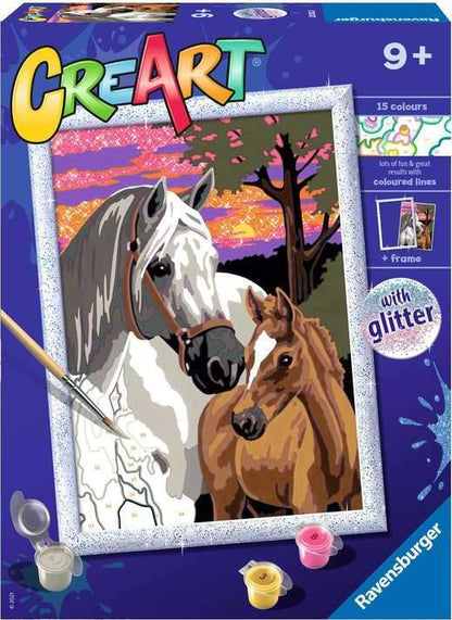 CreArt: Sunset Horses Paint by Number