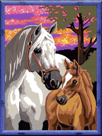 CreArt: Sunset Horses Paint by Number