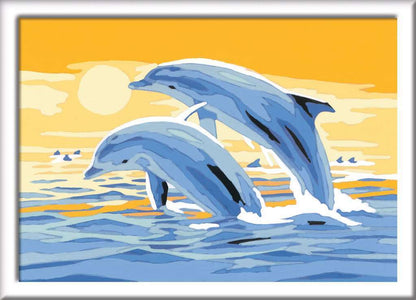 CreArt: Paint-By-Number Delightful Dolphins 5x7
