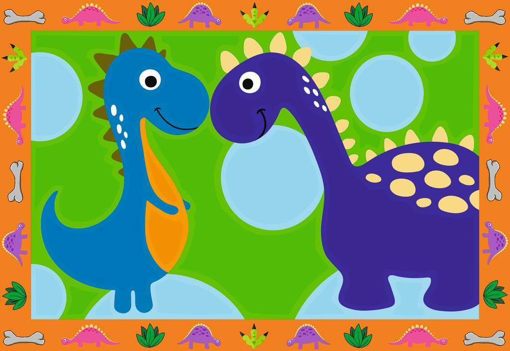 CreArt Jr: Paint-By-Number -  Land of the Dinosaurs (2 images) Age 5+