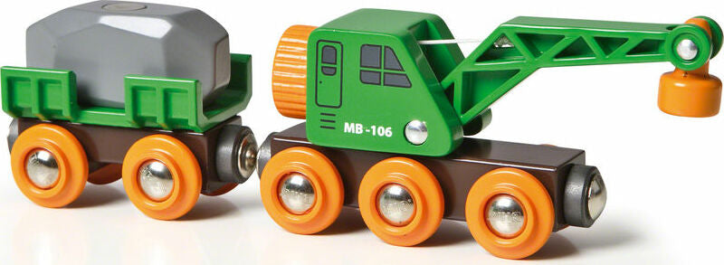 BRIO Clever Crane Wagon