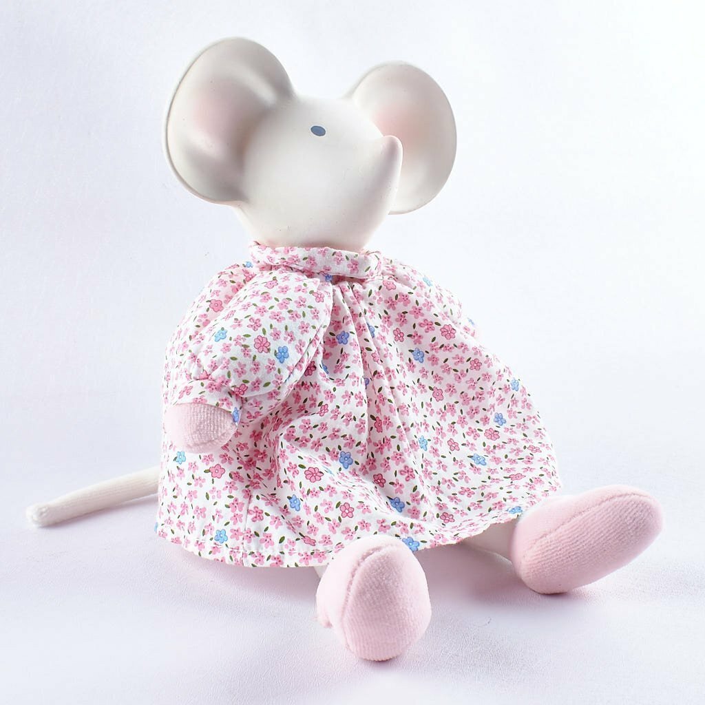 Meiya The Mouse Rubber Head Toy in Pink Dress