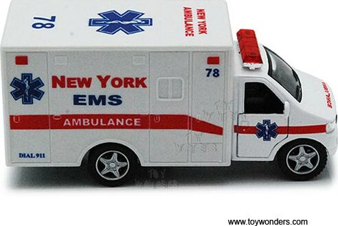 New York EMS Rescue Team Ambulances (5" diecast model car, White)