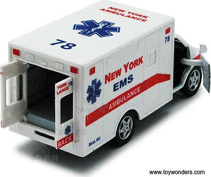 New York EMS Rescue Team Ambulances (5" diecast model car, White)