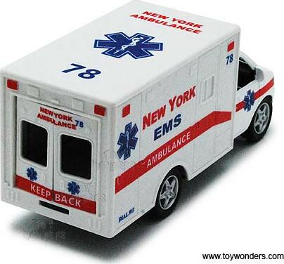 New York EMS Rescue Team Ambulances (5" diecast model car, White)