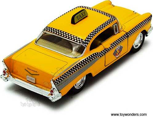 Chevrolet Bel Air Taxicab (1957, 1/40 scale diecast model car, Yellow)