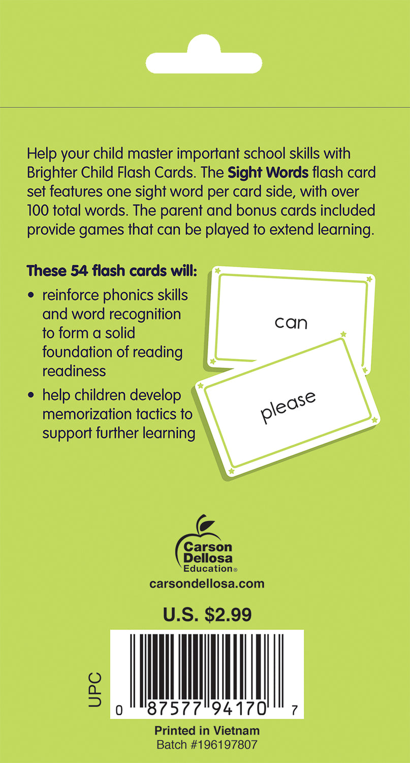 Sight Words Flash Cards