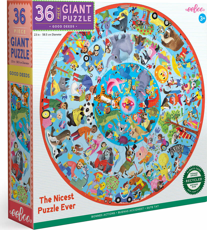 Good Deeds 36 Piece Giant Round Puzzle