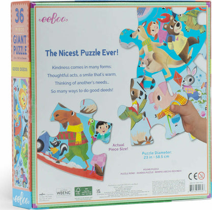 Good Deeds 36 Piece Giant Round Puzzle