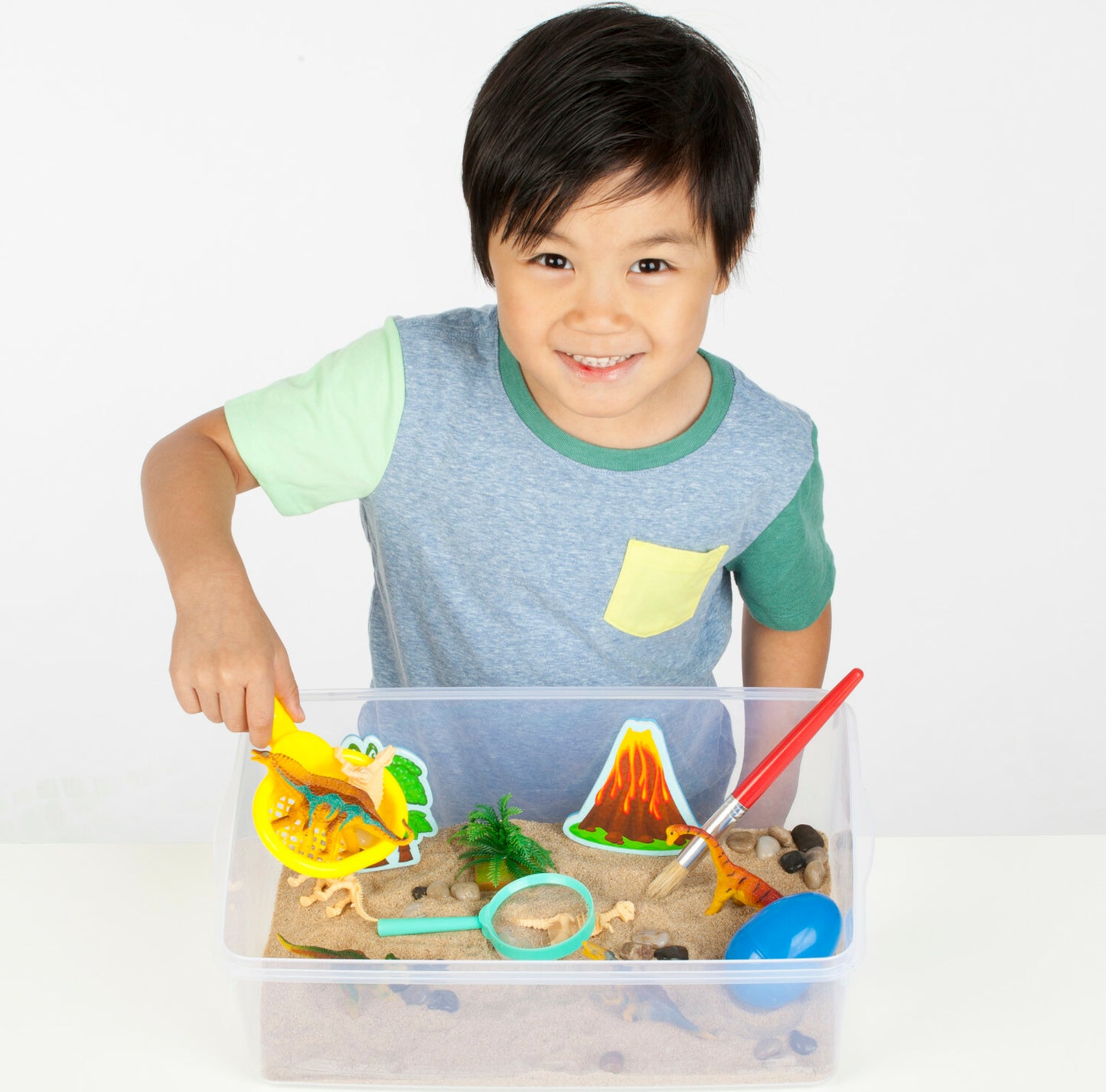 Sensory Bin Dinosaur Dig