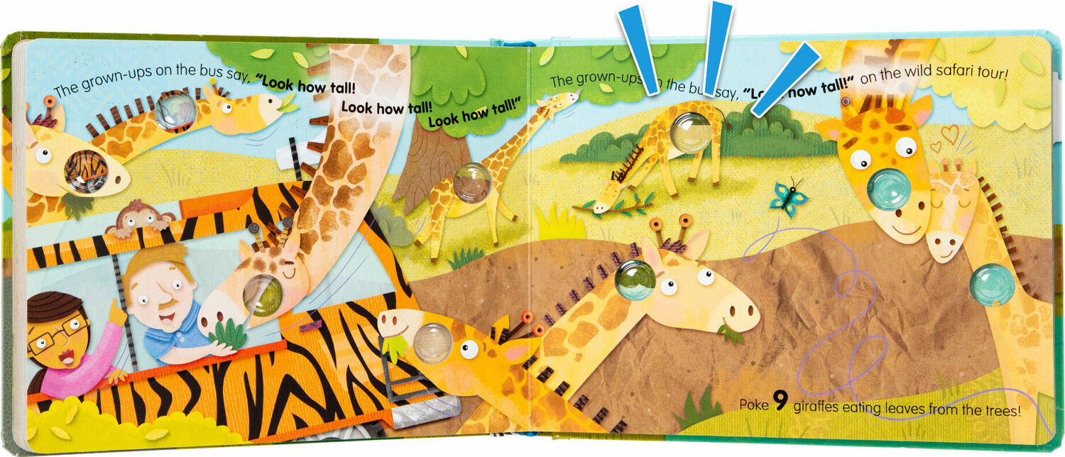 Poke-a-Dot - The Wheels on the Bus Wild Safari Board Book