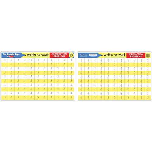 Subtraction Problems Write-A-Mat