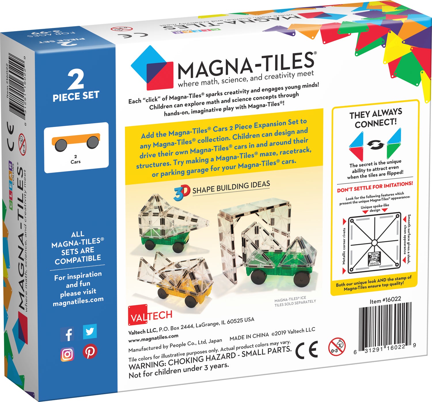 Magna-Tiles Cars 2 Piece Expansion Set